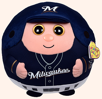 Milwaukee Brewers (large) - baseball player - Ty Beanie Ballz