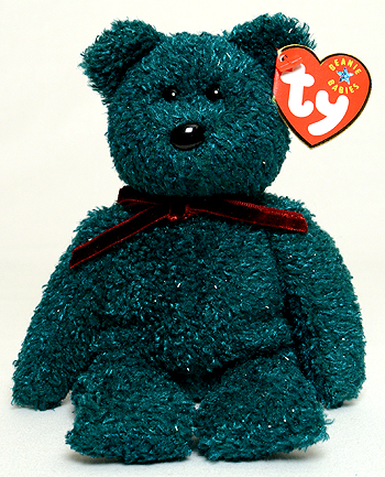 2001 Holiday Teddy - Ty Beanie Babies bear