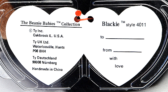 blackie the bear beanie baby value