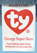 George Super Hero - tush tag front