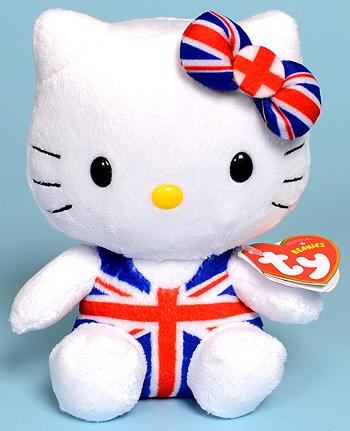 Hello Kitty (Union Jack jumper) - cat - Ty Beanie Babies