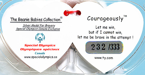 Courageousnly (Special Olympics exclusive - swing tag inside