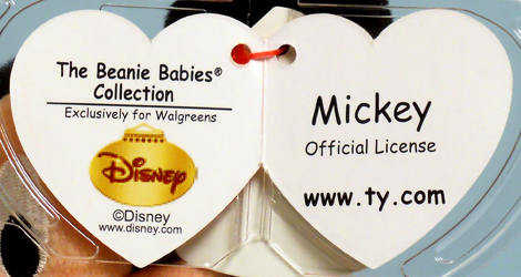 mickey mouse ty beanie babies