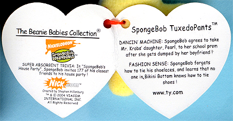SpongeBob TuxedoPants - swing tag inside