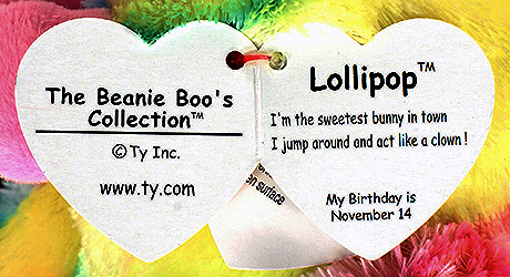 Lollipop (medium) - swing tag inside