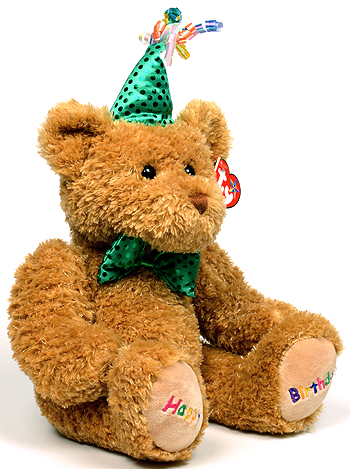 Happy Birthday (green) - bear - Ty Beanie Buddy