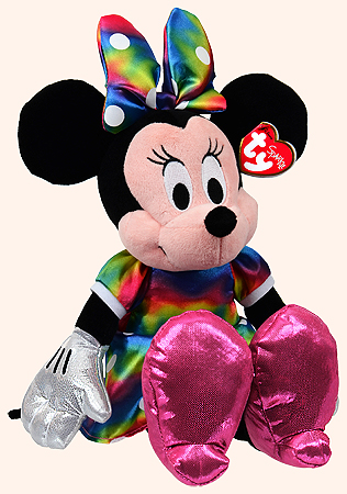 Minnie (tie-dye dress, Disney Sparkle) - Ty Beanie Buddies