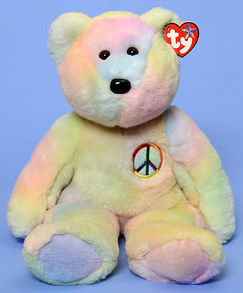 Peace (pastel ty-dye) - bear - Ty Beanie Buddies