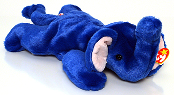 blue elephant beanie baby