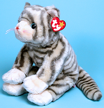 silver the cat beanie baby