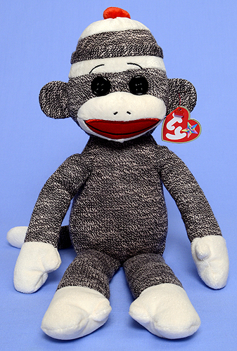 Socks the Sock Monkey (gray) - Ty 