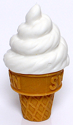 Ice Cream Cone (vanilla) - Ty Beanie Puzzle Erasers