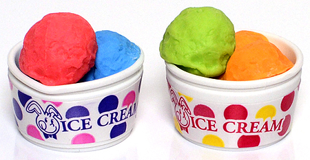 Ice Cream Scoop pair - Ty Beanie Puzzle Erasers