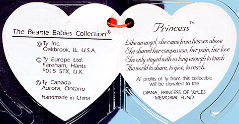 princess diana beanie baby 1st edition value