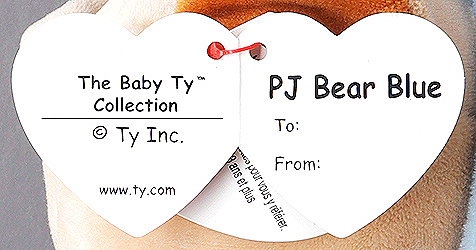PJ Bear Blue - swing tag inside