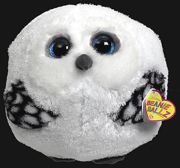 Hoots (medium) - snowy owl - Ty Beanie Ballz