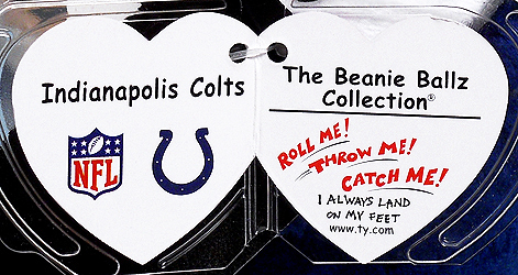 Indianapolis Colts - swing tag inside