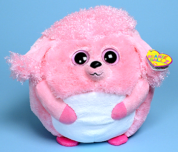 Lovey (large) - pink poodle - Ty Beanie Ballz