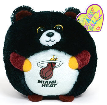 Miami Heat - bear - Ty Beanie Ballz