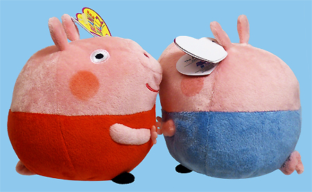 Peppa Pig and George Beanie Ballz - back