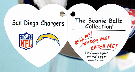 San Diego Chargers - swing tag inside