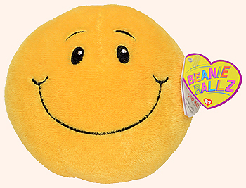 Smiley (front) - face - Ty Beanie Ballz