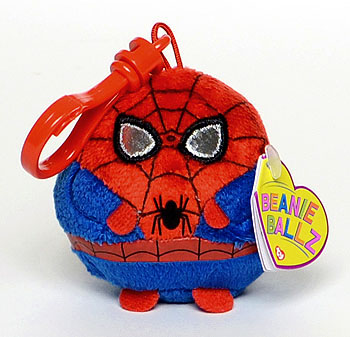 Spider-Man (silver eyes, clip) - superhero - Ty Beanie Ballz