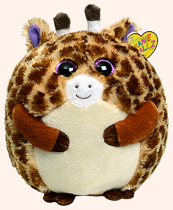 Tippy (large, 2012 redesign with sparkle eyes) - giraffe - Ty Beanie Ballz