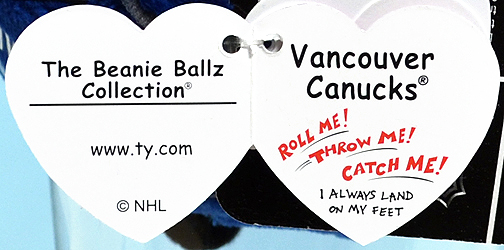 Vancouver Canucks - swing tag inside