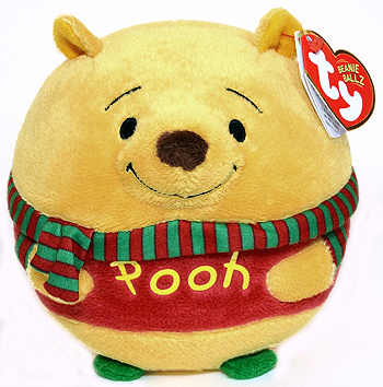 Winnie the Pooh (Winter, 2013) - bear - Ty Beanie Ballz