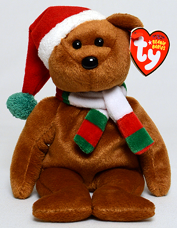 2008 Holiday Teddy - bear - Ty Beanie Babies