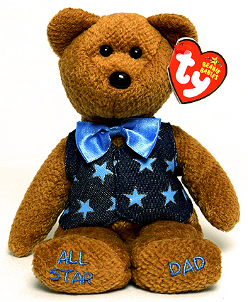 All-Star Dad - bear - Ty Beanie Babies