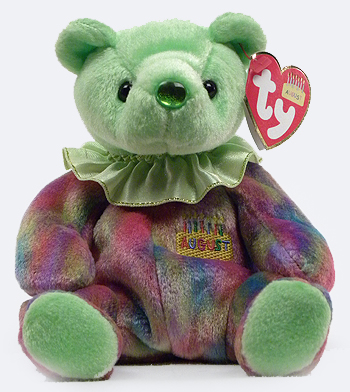 August (first birthday series) - bear - Ty Beanie Babies