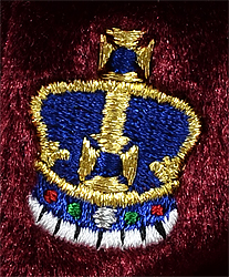 Buckingham - closeup of emblem on chest
