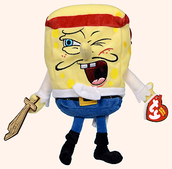 Captain SpongeBob - sponge - Ty Beanie Babies