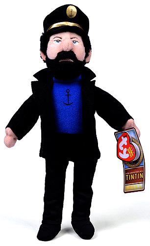 Captain Haddock - cartoon character doll - Ty Beanie Babies