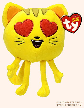 Cat With Heart Eyes - emoji - Ty Beanie Babies