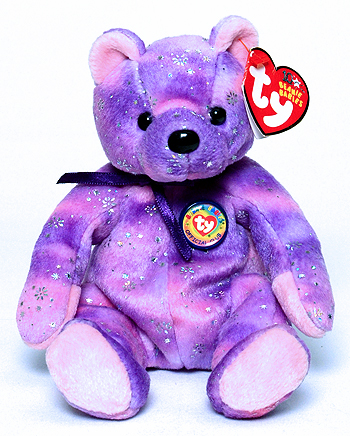 Clubby VI (purple, pot-bellied) - bear - Ty Beanie Babies
