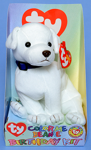 Color Me Beanie (birthday kit dog) - Ty Beanie Babies