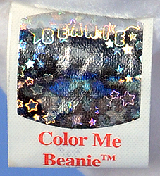 Color Me Beanie (bear) - tush tag front