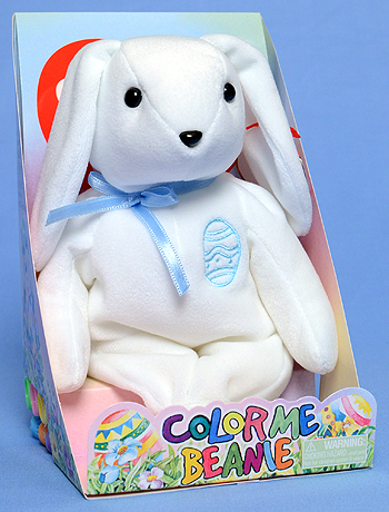 Color Me Beanie (blue ribbon) - rabbit - Ty Beanie Babies