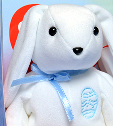 Color Me Beanie rabbit - blue ribbon