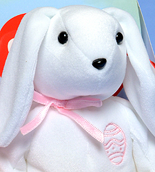Color Me Beanie rabbit - pink ribbon