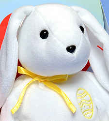 Color Me Beanie rabbit - yellow ribbon