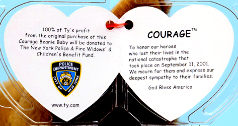 Courate (NYPD on tush tag) - swing tag inside