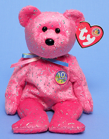 Decade (pink, BBOM) - bear - Ty BBOM Beanie Babies