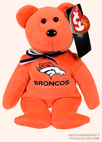 Denver Broncos - bear - Ty Beanie Babies