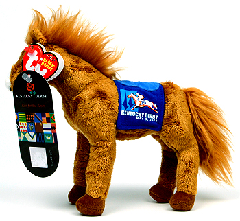 Derby 134 (Kenducky Derby Store, blue saddle) - horse - Ty Beanie Babies