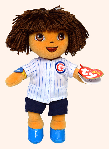 Dora (#8, Chicago Cubs exclusive) - girl doll - Ty Beanie Babies