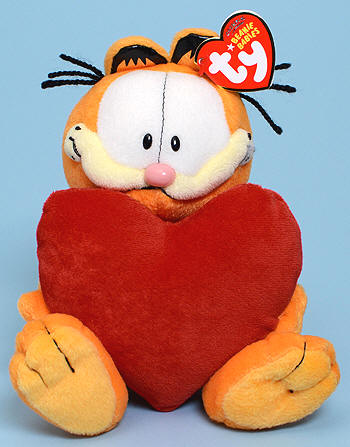 Garfield (red heart) - cat - Ty Beanie Babies